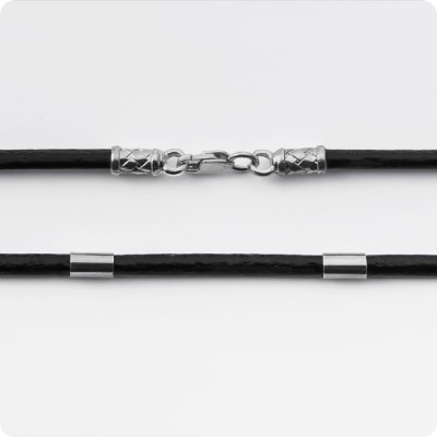 Кожаный шнур со вставками - Лапти