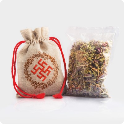 Мешочек с оберегом Цветок Папоротника (вышивка)